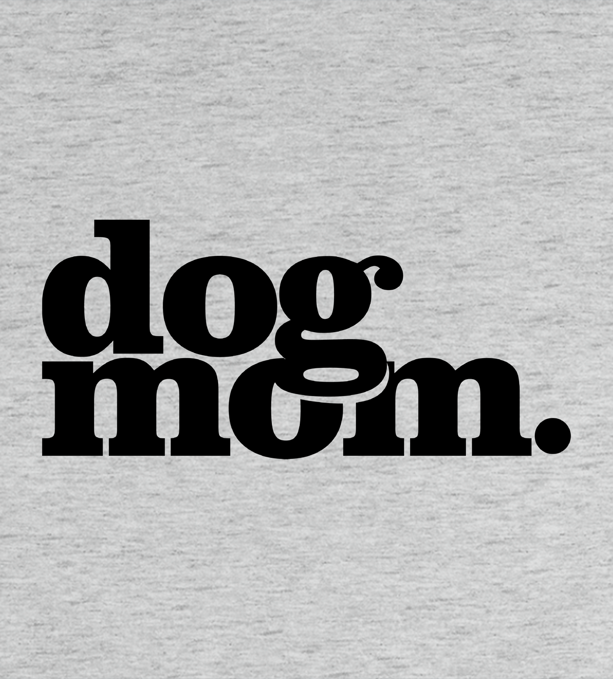 Dog Mom (Black) - Sports Grey (Adult Crewneck)