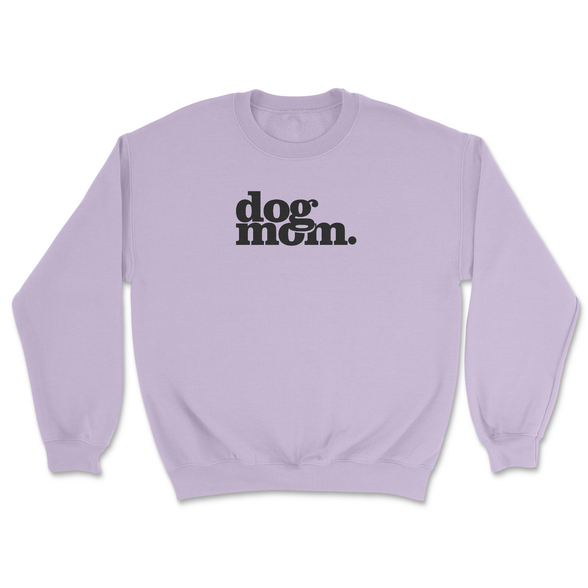 Dog Mom (Black) - Lavender (Adult Crewneck)