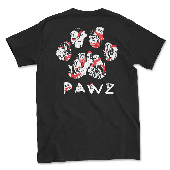 Santa Hats Paw (Adult Short Sleeve T-Shirt)