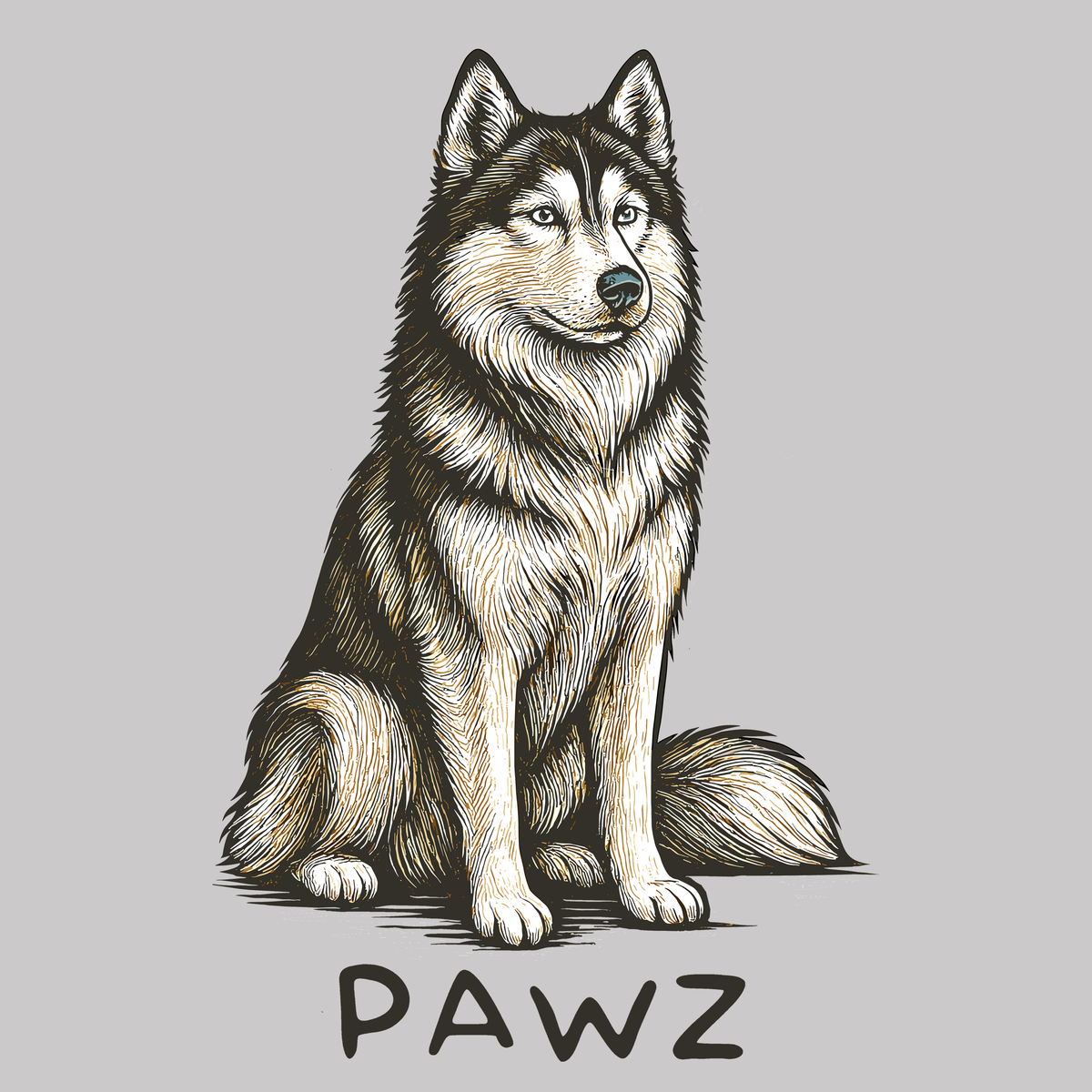 Husky (Adult Short Sleeve T-Shirt)